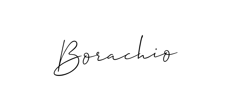 Borachio stylish signature style. Best Handwritten Sign (Allison_Script) for my name. Handwritten Signature Collection Ideas for my name Borachio. Borachio signature style 2 images and pictures png