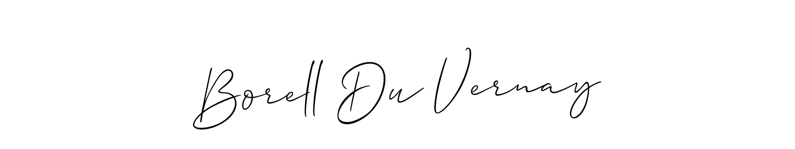 It looks lik you need a new signature style for name Borell Du Vernay. Design unique handwritten (Allison_Script) signature with our free signature maker in just a few clicks. Borell Du Vernay signature style 2 images and pictures png