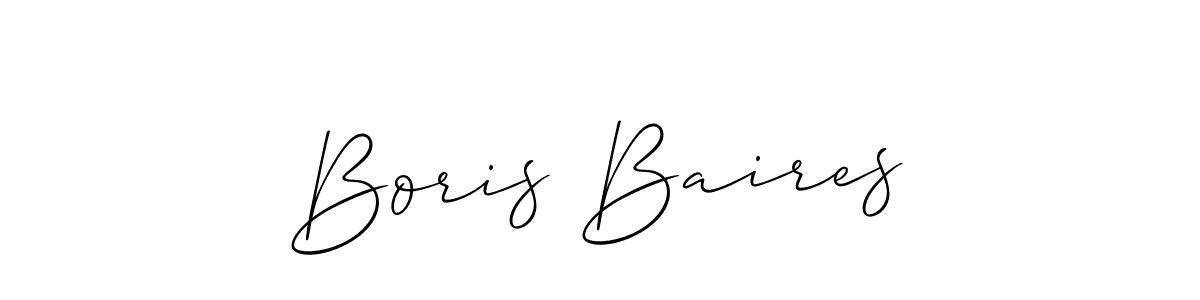 How to make Boris Baires name signature. Use Allison_Script style for creating short signs online. This is the latest handwritten sign. Boris Baires signature style 2 images and pictures png