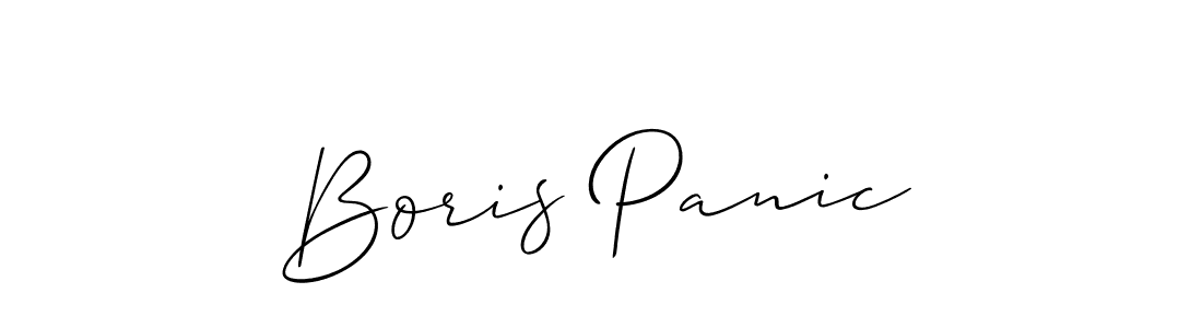 It looks lik you need a new signature style for name Boris Panic. Design unique handwritten (Allison_Script) signature with our free signature maker in just a few clicks. Boris Panic signature style 2 images and pictures png