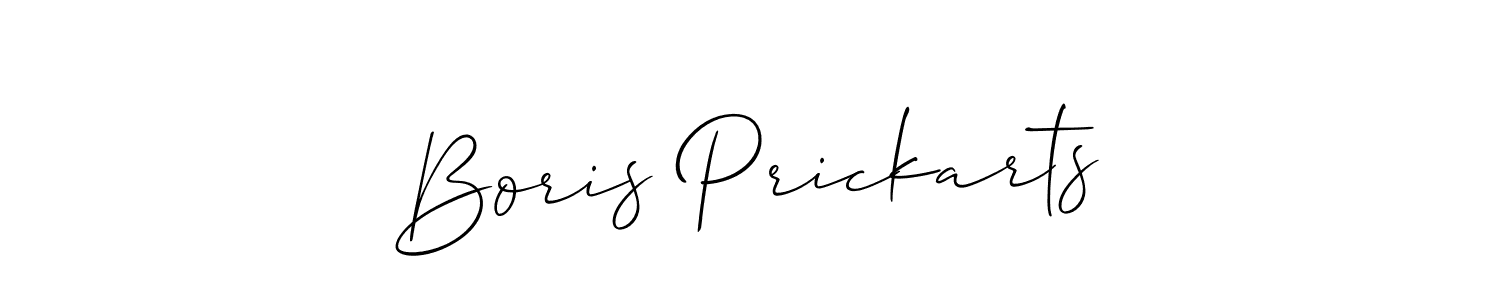Also we have Boris Prickarts name is the best signature style. Create professional handwritten signature collection using Allison_Script autograph style. Boris Prickarts signature style 2 images and pictures png
