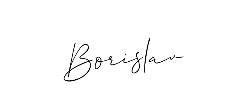 How to Draw Borislav signature style? Allison_Script is a latest design signature styles for name Borislav. Borislav signature style 2 images and pictures png