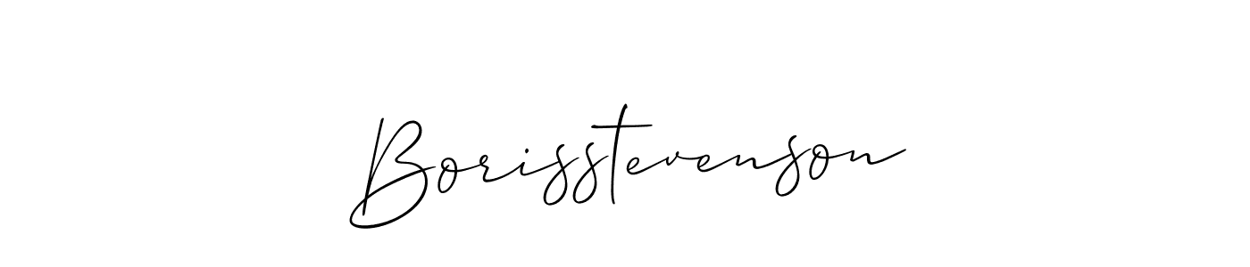 How to make Borisstevenson signature? Allison_Script is a professional autograph style. Create handwritten signature for Borisstevenson name. Borisstevenson signature style 2 images and pictures png