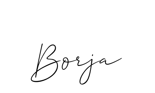 Design your own signature with our free online signature maker. With this signature software, you can create a handwritten (Allison_Script) signature for name Borja. Borja signature style 2 images and pictures png