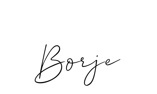 Use a signature maker to create a handwritten signature online. With this signature software, you can design (Allison_Script) your own signature for name Borje. Borje signature style 2 images and pictures png