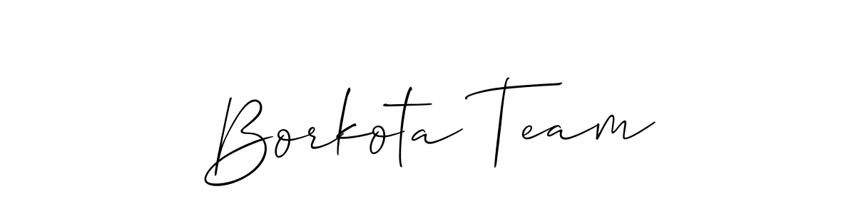 Best and Professional Signature Style for Borkota Team. Allison_Script Best Signature Style Collection. Borkota Team signature style 2 images and pictures png