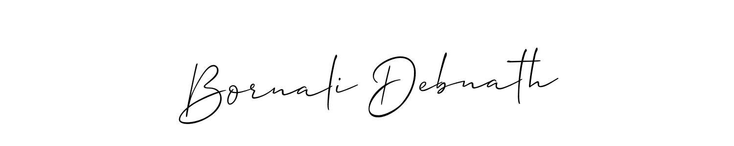 Bornali Debnath stylish signature style. Best Handwritten Sign (Allison_Script) for my name. Handwritten Signature Collection Ideas for my name Bornali Debnath. Bornali Debnath signature style 2 images and pictures png