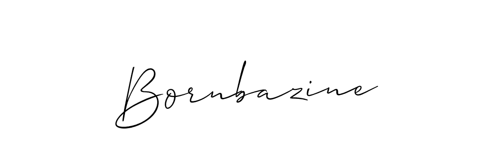 How to make Bornbazine name signature. Use Allison_Script style for creating short signs online. This is the latest handwritten sign. Bornbazine signature style 2 images and pictures png