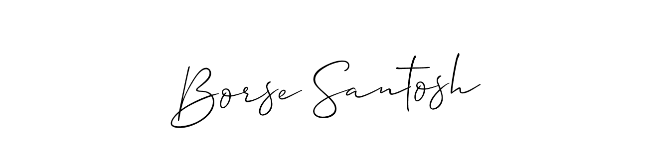 Similarly Allison_Script is the best handwritten signature design. Signature creator online .You can use it as an online autograph creator for name Borse Santosh. Borse Santosh signature style 2 images and pictures png