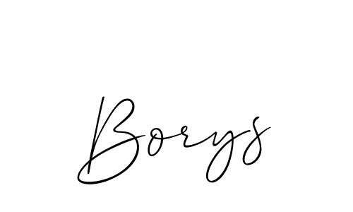 Best and Professional Signature Style for Borys. Allison_Script Best Signature Style Collection. Borys signature style 2 images and pictures png