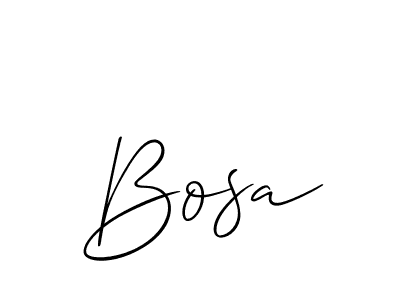 Make a beautiful signature design for name Bosa. With this signature (Allison_Script) style, you can create a handwritten signature for free. Bosa signature style 2 images and pictures png