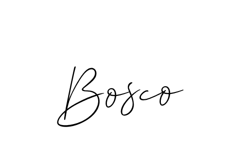 How to make Bosco signature? Allison_Script is a professional autograph style. Create handwritten signature for Bosco name. Bosco signature style 2 images and pictures png