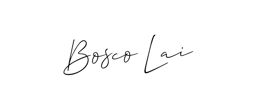 Design your own signature with our free online signature maker. With this signature software, you can create a handwritten (Allison_Script) signature for name Bosco Lai. Bosco Lai signature style 2 images and pictures png