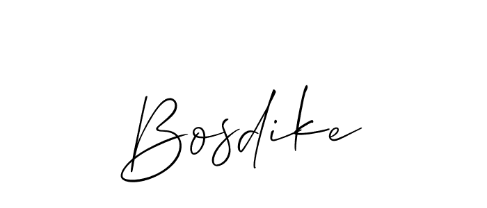 It looks lik you need a new signature style for name Bosdike. Design unique handwritten (Allison_Script) signature with our free signature maker in just a few clicks. Bosdike signature style 2 images and pictures png