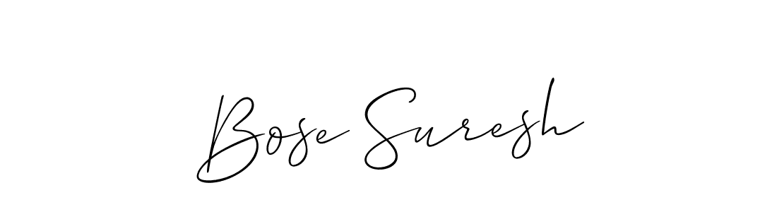 Create a beautiful signature design for name Bose Suresh. With this signature (Allison_Script) fonts, you can make a handwritten signature for free. Bose Suresh signature style 2 images and pictures png
