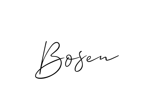 The best way (Allison_Script) to make a short signature is to pick only two or three words in your name. The name Bosen include a total of six letters. For converting this name. Bosen signature style 2 images and pictures png