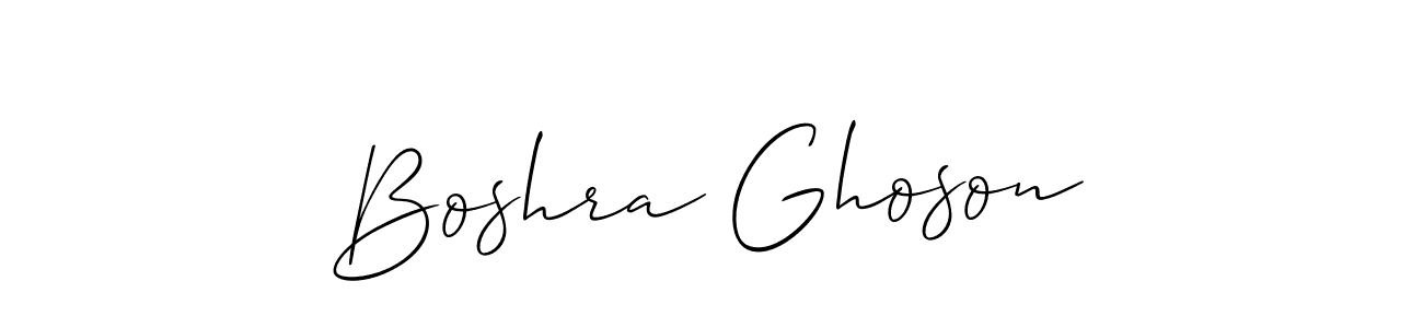 Here are the top 10 professional signature styles for the name Boshra Ghoson. These are the best autograph styles you can use for your name. Boshra Ghoson signature style 2 images and pictures png