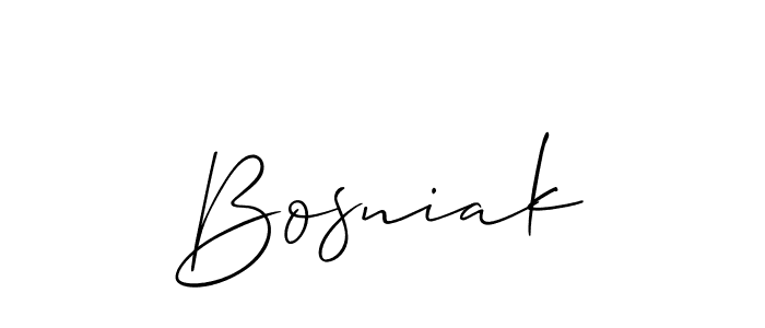 Allison_Script is a professional signature style that is perfect for those who want to add a touch of class to their signature. It is also a great choice for those who want to make their signature more unique. Get Bosniak name to fancy signature for free. Bosniak signature style 2 images and pictures png