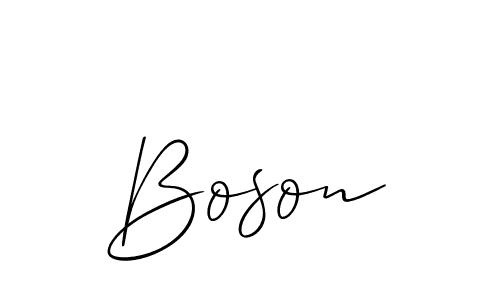 Make a beautiful signature design for name Boson. With this signature (Allison_Script) style, you can create a handwritten signature for free. Boson signature style 2 images and pictures png