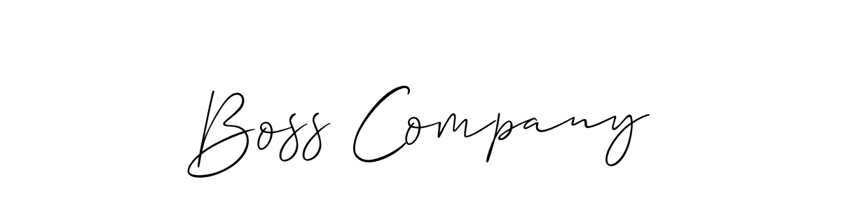 Allison_Script is a professional signature style that is perfect for those who want to add a touch of class to their signature. It is also a great choice for those who want to make their signature more unique. Get Boss Company name to fancy signature for free. Boss Company signature style 2 images and pictures png