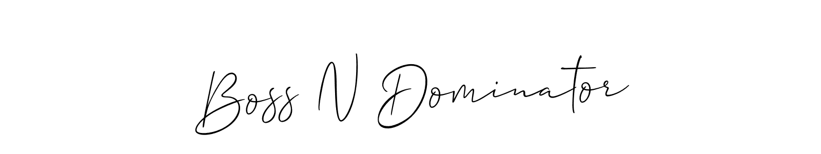 Allison_Script is a professional signature style that is perfect for those who want to add a touch of class to their signature. It is also a great choice for those who want to make their signature more unique. Get Boss N Dominator name to fancy signature for free. Boss N Dominator signature style 2 images and pictures png