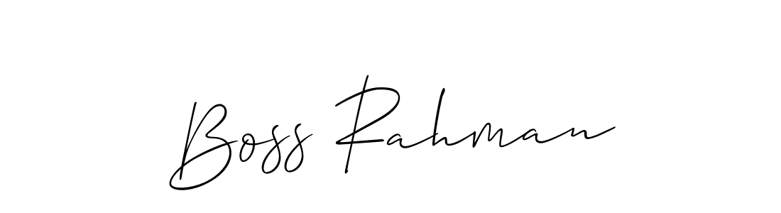 if you are searching for the best signature style for your name Boss Rahman. so please give up your signature search. here we have designed multiple signature styles  using Allison_Script. Boss Rahman signature style 2 images and pictures png