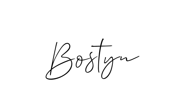 Bostyn stylish signature style. Best Handwritten Sign (Allison_Script) for my name. Handwritten Signature Collection Ideas for my name Bostyn. Bostyn signature style 2 images and pictures png