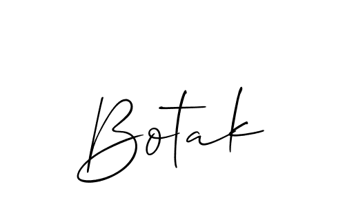 It looks lik you need a new signature style for name Botak. Design unique handwritten (Allison_Script) signature with our free signature maker in just a few clicks. Botak signature style 2 images and pictures png