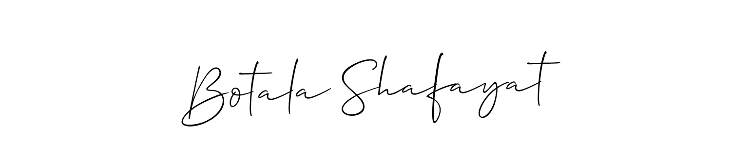 Make a beautiful signature design for name Botala Shafayat. With this signature (Allison_Script) style, you can create a handwritten signature for free. Botala Shafayat signature style 2 images and pictures png