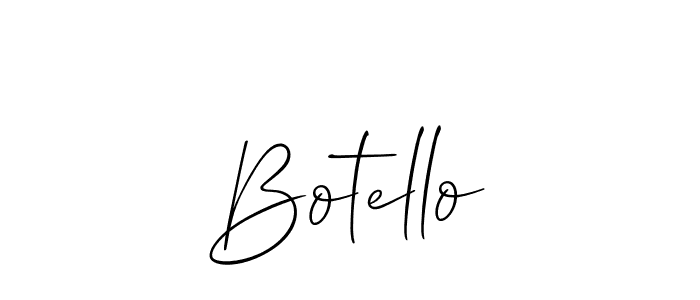 Design your own signature with our free online signature maker. With this signature software, you can create a handwritten (Allison_Script) signature for name Botello. Botello signature style 2 images and pictures png