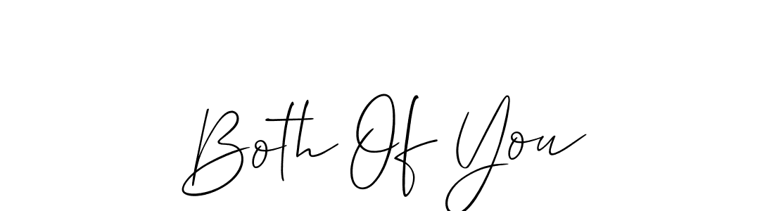 Make a beautiful signature design for name Both Of You. With this signature (Allison_Script) style, you can create a handwritten signature for free. Both Of You signature style 2 images and pictures png