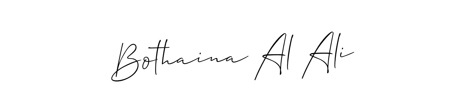 Make a beautiful signature design for name Bothaina Al Ali. With this signature (Allison_Script) style, you can create a handwritten signature for free. Bothaina Al Ali signature style 2 images and pictures png