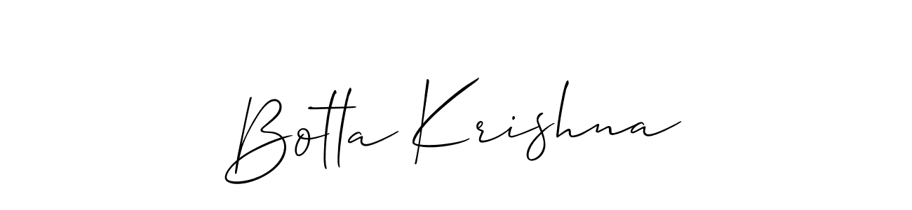 You should practise on your own different ways (Allison_Script) to write your name (Botla Krishna) in signature. don't let someone else do it for you. Botla Krishna signature style 2 images and pictures png