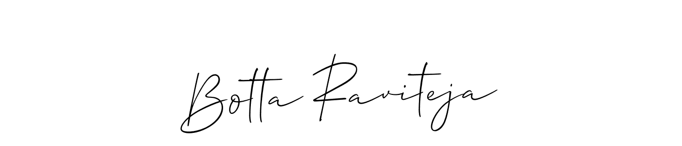 Create a beautiful signature design for name Botta Raviteja. With this signature (Allison_Script) fonts, you can make a handwritten signature for free. Botta Raviteja signature style 2 images and pictures png