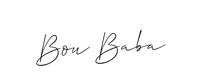 Use a signature maker to create a handwritten signature online. With this signature software, you can design (Allison_Script) your own signature for name Bou Baba. Bou Baba signature style 2 images and pictures png