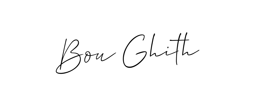 Also You can easily find your signature by using the search form. We will create Bou Ghith name handwritten signature images for you free of cost using Allison_Script sign style. Bou Ghith signature style 2 images and pictures png