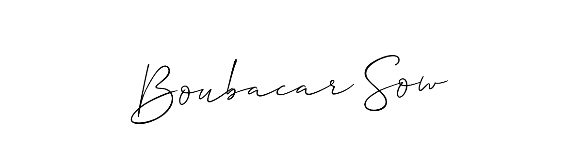 Allison_Script is a professional signature style that is perfect for those who want to add a touch of class to their signature. It is also a great choice for those who want to make their signature more unique. Get Boubacar Sow name to fancy signature for free. Boubacar Sow signature style 2 images and pictures png