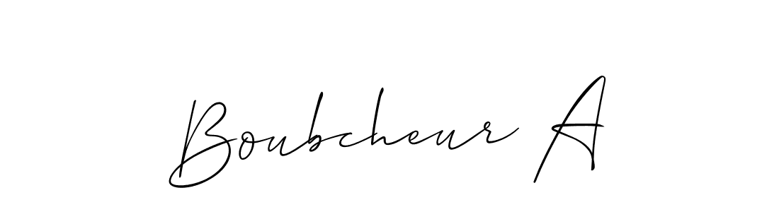 How to make Boubcheur A signature? Allison_Script is a professional autograph style. Create handwritten signature for Boubcheur A name. Boubcheur A signature style 2 images and pictures png