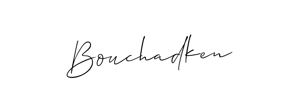 Make a beautiful signature design for name Bouchadken. With this signature (Allison_Script) style, you can create a handwritten signature for free. Bouchadken signature style 2 images and pictures png