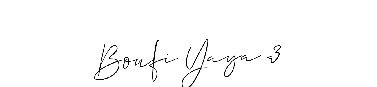 How to make Boufi Yaya <3 signature? Allison_Script is a professional autograph style. Create handwritten signature for Boufi Yaya <3 name. Boufi Yaya <3 signature style 2 images and pictures png