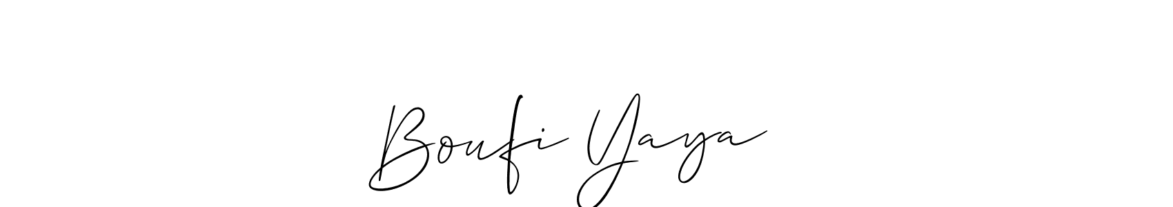This is the best signature style for the Boufi Yaya ❤️ name. Also you like these signature font (Allison_Script). Mix name signature. Boufi Yaya ❤️ signature style 2 images and pictures png