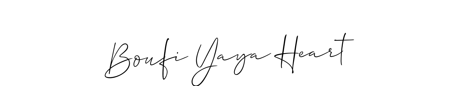 How to make Boufi Yaya Heart signature? Allison_Script is a professional autograph style. Create handwritten signature for Boufi Yaya Heart name. Boufi Yaya Heart signature style 2 images and pictures png