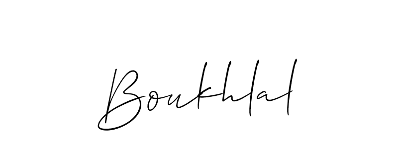 Make a short Boukhlal signature style. Manage your documents anywhere anytime using Allison_Script. Create and add eSignatures, submit forms, share and send files easily. Boukhlal signature style 2 images and pictures png