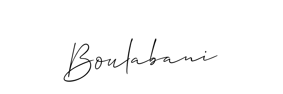 How to make Boulabani name signature. Use Allison_Script style for creating short signs online. This is the latest handwritten sign. Boulabani signature style 2 images and pictures png