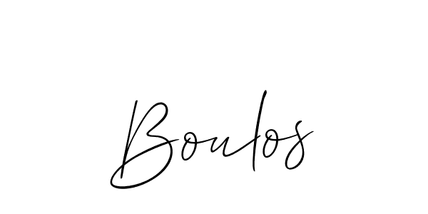 Allison_Script is a professional signature style that is perfect for those who want to add a touch of class to their signature. It is also a great choice for those who want to make their signature more unique. Get Boulos name to fancy signature for free. Boulos signature style 2 images and pictures png