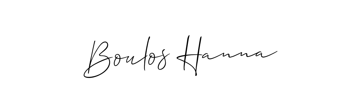 It looks lik you need a new signature style for name Boulos Hanna. Design unique handwritten (Allison_Script) signature with our free signature maker in just a few clicks. Boulos Hanna signature style 2 images and pictures png