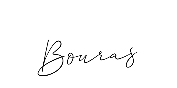 Use a signature maker to create a handwritten signature online. With this signature software, you can design (Allison_Script) your own signature for name Bouras. Bouras signature style 2 images and pictures png