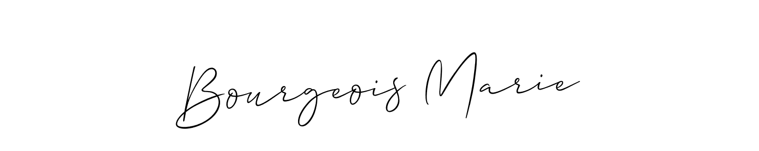 The best way (Allison_Script) to make a short signature is to pick only two or three words in your name. The name Bourgeois Marie include a total of six letters. For converting this name. Bourgeois Marie signature style 2 images and pictures png