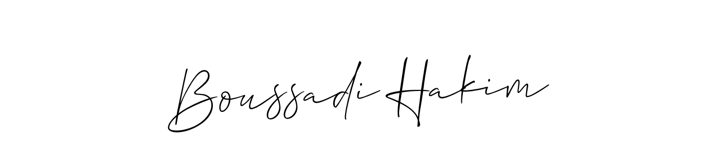 How to Draw Boussadi Hakim signature style? Allison_Script is a latest design signature styles for name Boussadi Hakim. Boussadi Hakim signature style 2 images and pictures png