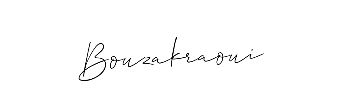 Make a beautiful signature design for name Bouzakraoui. With this signature (Allison_Script) style, you can create a handwritten signature for free. Bouzakraoui signature style 2 images and pictures png